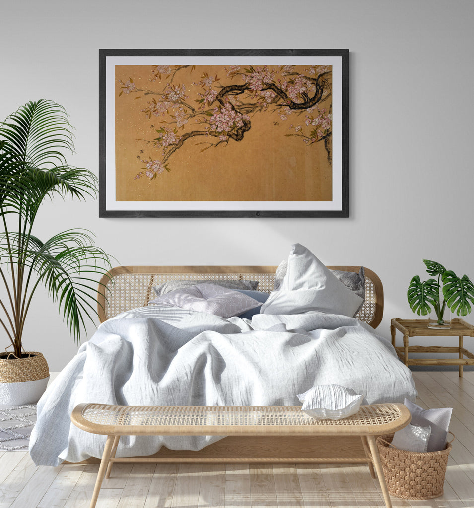 Beautiful Blossom and Bee Painting by Nikole Lowe